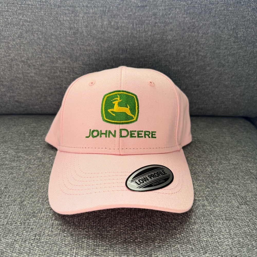 John Deere Light Pink Cap NWOT